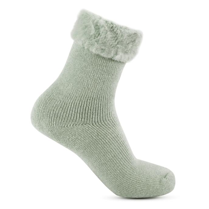 totes toasties® Ladies Recycled Brushed Thermal Bed Socks Sage Extra Image 3